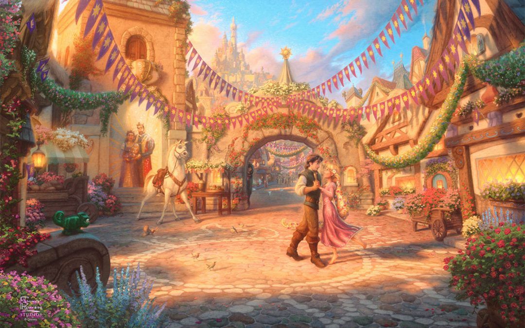 Rapunzel Dancing in the Sunlit Courtyard